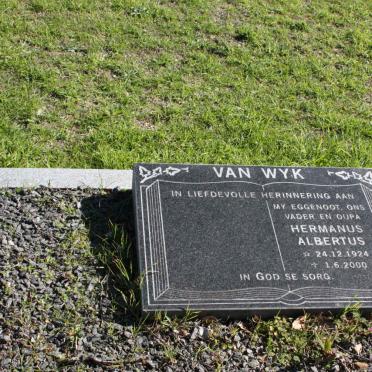 WYK Hermanus Albertus, van 1924-2000