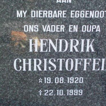 WET Hendrik Christoffel, de 1920-1999 &amp; Elizabeth Bland 1925-2009