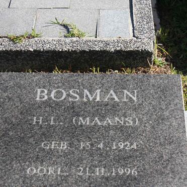 BOSMAN H.L. 1924-1996