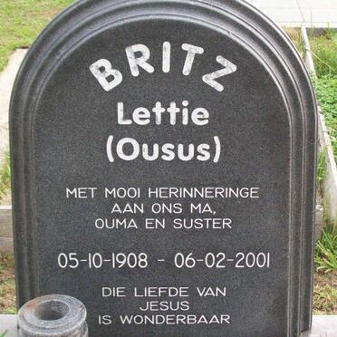 BRITZ Lettie 1908-2001