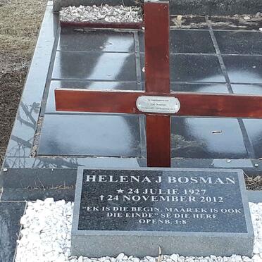 BOSMAN Helena J. 1927-2012 