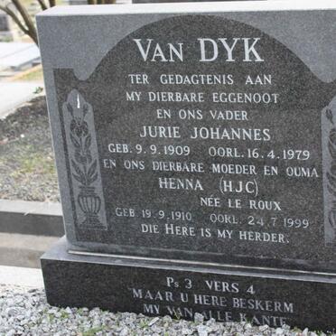 DYK Jurie Johannes, van 1909-1979 &amp; H.J.C. LE ROUX 1910-1999