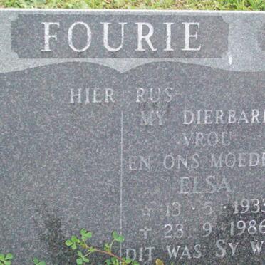 FOURIE Elsa 1933-1986