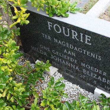 FOURIE Hilda Johanna Elizabeth 1911-1992