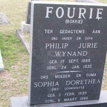 FOURIE Philip Jurie Wynand 1889-1935 &amp; Sophia Dorothea GELDENHUYS 1899-1986