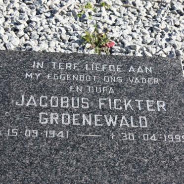 GROENEWALD Jacobus Fickter 1941-1999