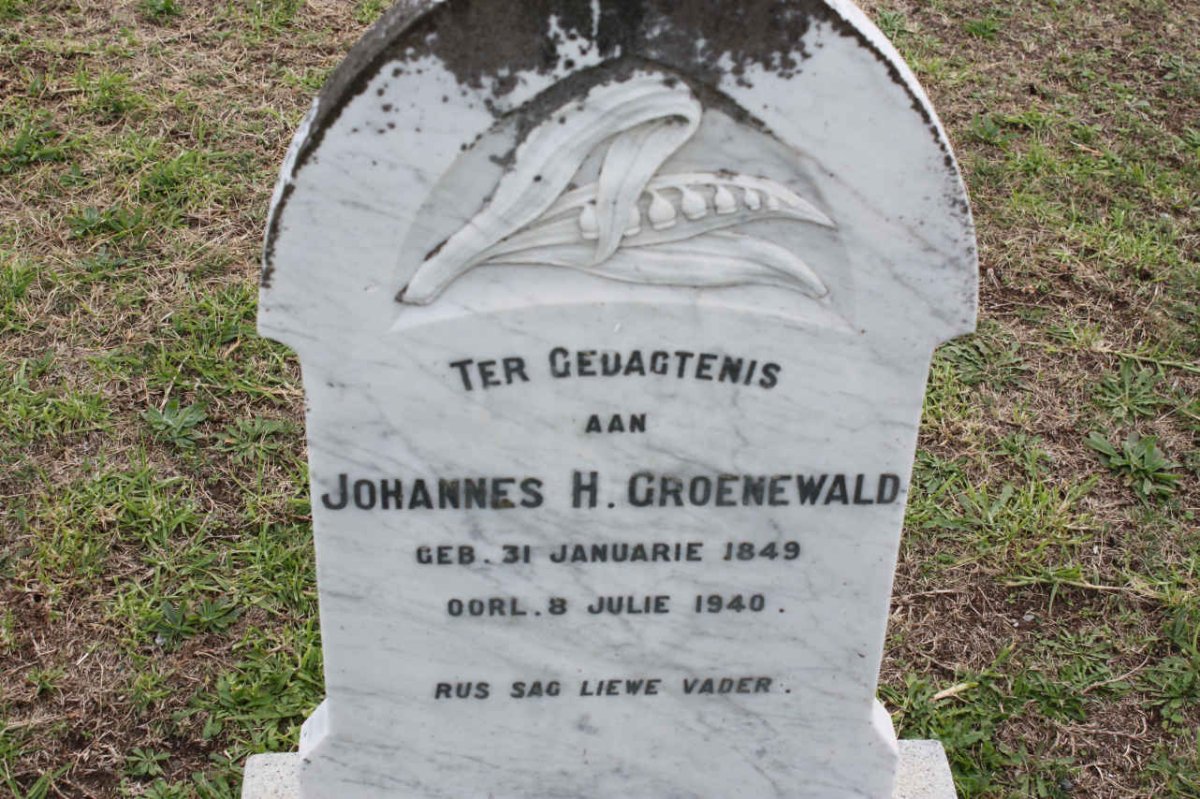 GROENEWALD Johannes H. 1849-1940