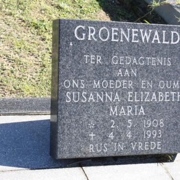 GROENEWALD Susanna Elizabeth Maria 1908-1993