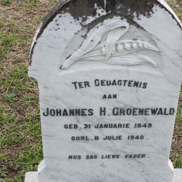 GROENEWALD Johannes H. 1849-1940