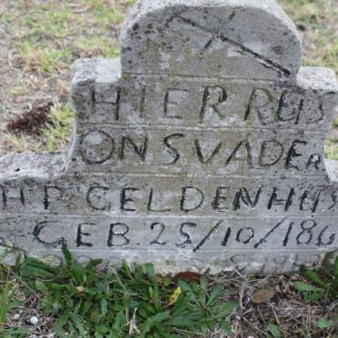 GELDENHUYS H.P. 1868-1918