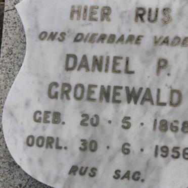 GROENEWALD Daniel P. 1868-1956
