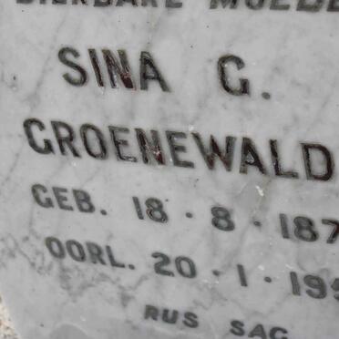 GROENEWALD Sina G. 1872-1956