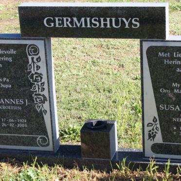 GERMISHUYS Johannes J. 1924-2008 &amp; Susanna E.M. DENTON 1930-2002