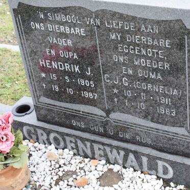 GROENEWALD Hendrik J. 1905-1987 &amp; C.J.G. 1911-1983