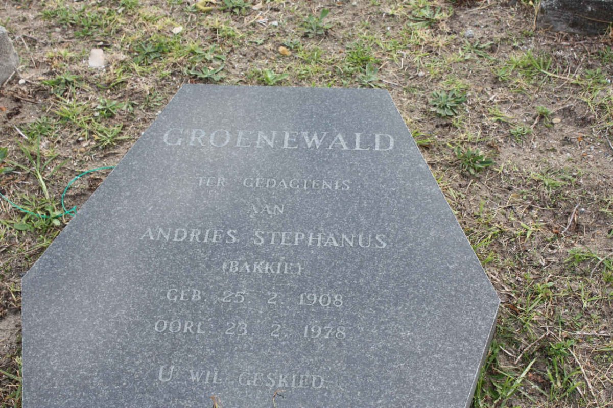 GROENEWALD Andries Stephanus 1908-1988