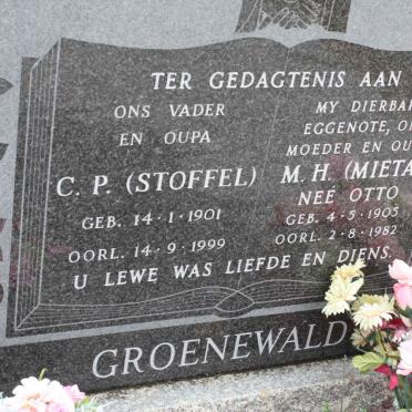 GROENEWALD C.P. 1901-1999 &amp; M.H. OTTO 1905-1982