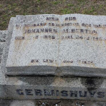 GERMISHUYS Johannes Albertus 1895-1954