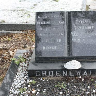GROENEWALD Elizabeth Johanna nee SWART 1942-1975 