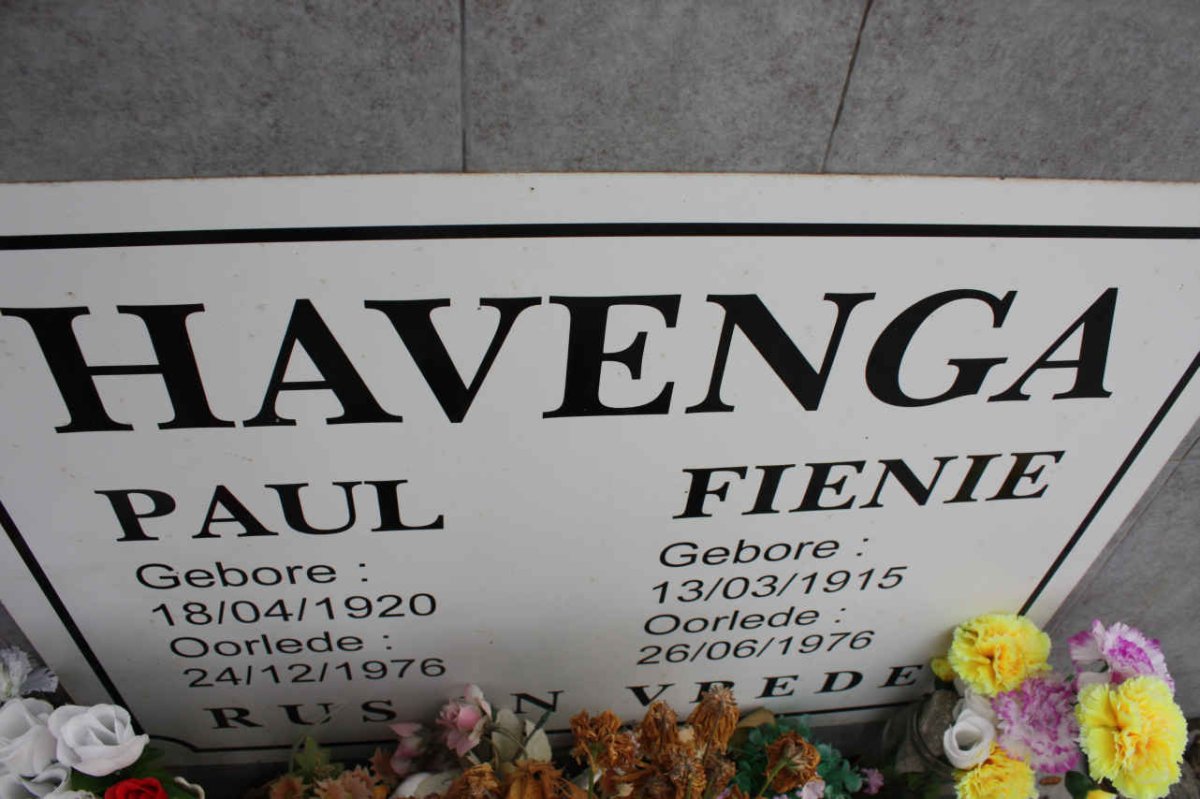 HAVENGA Paul 1920-1976 &amp; Fienie 1915-1976