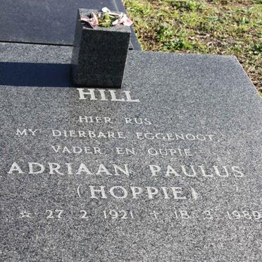 HILL Adriaan Paulus 1921-1989