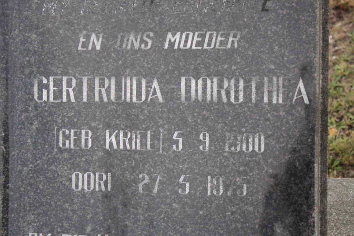 HAVENGA Gertruida Dorothea nee KRIEL 1900-1975