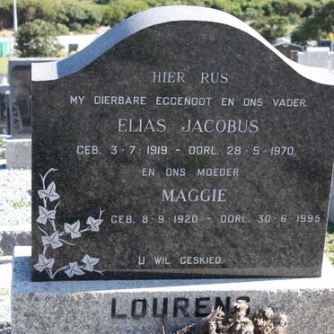 LOURENS Elias Jacobus 1919-1970 &amp; Maggie 1920-1995