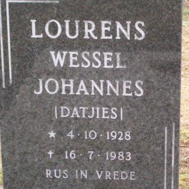 LOURENS Wessel Johannes 1928-1983