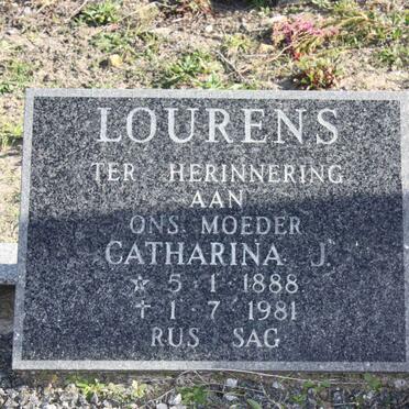 LOURENS Catharina J. 1888-1981