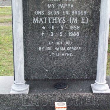 LAUBSCHER Matthys M.E. 1959-1988