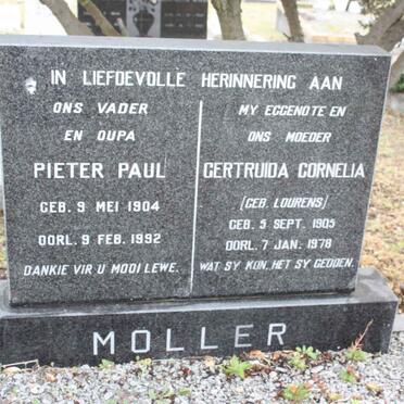 MÖLLER Pieter Paul 1904-1992 &amp; Gertruida Cornelia LOURENS 1905-1978