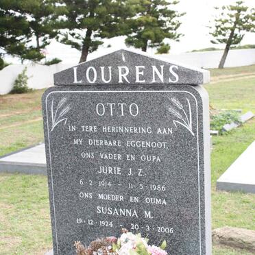 OTTO Jurie J.Z.1914-1986 &amp; Susanna M. 1924-2006