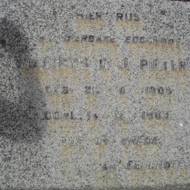 PIETERS Matthys C.J. 1905-1963