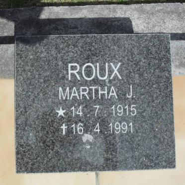 ROUX Martha J. 1915-1991