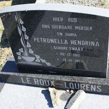 ROUX-LOURENS Petronella Hendrina, le nee SWART 1912-1997