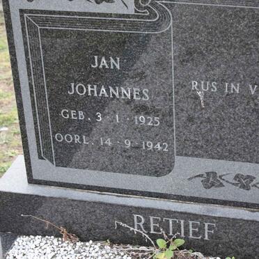 RETIEF Jan Johannes 1925-1942