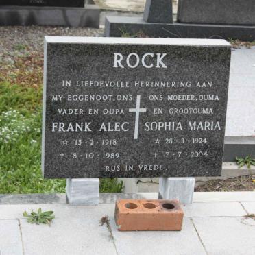 ROCK Frank Alec 1918-1989 &amp; Sophia Maria 1924-2004