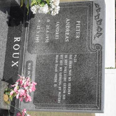 ROUX Pieter Andreas 1950-1997
