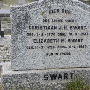 SWART Christiaan J.H. 1876-1945 &amp; Elizabeth M. 1878-1960