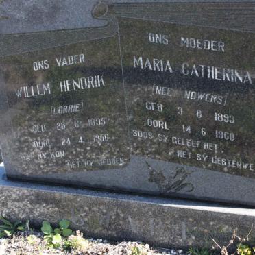 SWART Willem Hendrik 1895-1956 &amp; Maria Catharina nee NOWERS 1893-1960