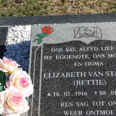 STADEN Elizabeth, van 1916-2005