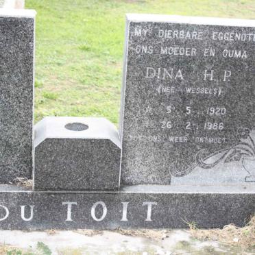 TOIT Dina, du nee WESSELS 1920-1986