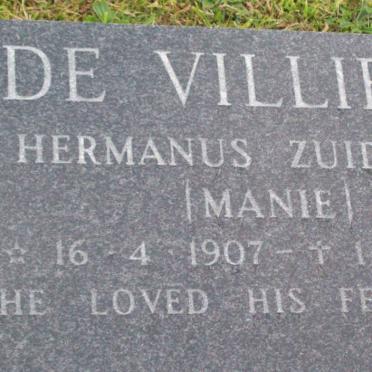 VILLIERS Hermanus Zuidmeer, de 1907-1987