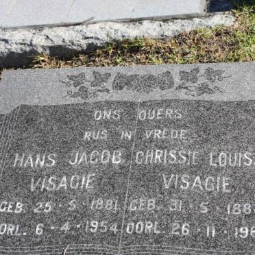 VISAGE Hans Jacob 1881-1954 &amp; Chrissie Louisa 1882-1961