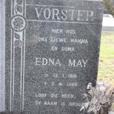 VORSTER Edna May 1916-1986