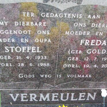 VERMEULEN Stoffel 1933-1988 &amp; Freda nee Goldie 1935-2007