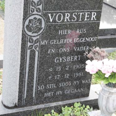 VORSTER Gysbert 1905-1981