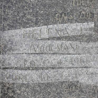 WESSELS Jan Willem 1897-1965 &amp; Helena J. MOOLMAN 1910-1936