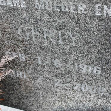 WET Kosie, de 1902-1972 &amp; Gerty 1916-2008 