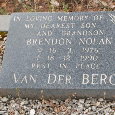 BERG Brendon Nolan, van der 1976-1990