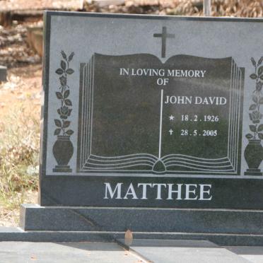 MATTHEE John David 1926-2005